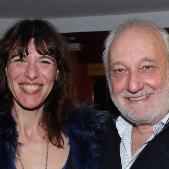 Exclusif - L'artiste contemporaine Lysa Sarkis et François Berléand - Cocktail après la représentation de la pièce "Par le bout du nez" au théâtre Libre à Paris le 22 février 2022. © Bertrand Rindoff/Bestimage 