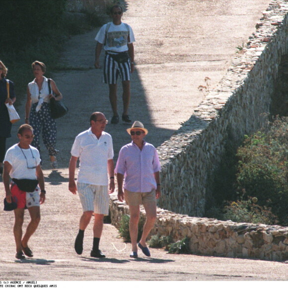 Jacques Chirac en vacances au Fort de Brégançon en 1995
