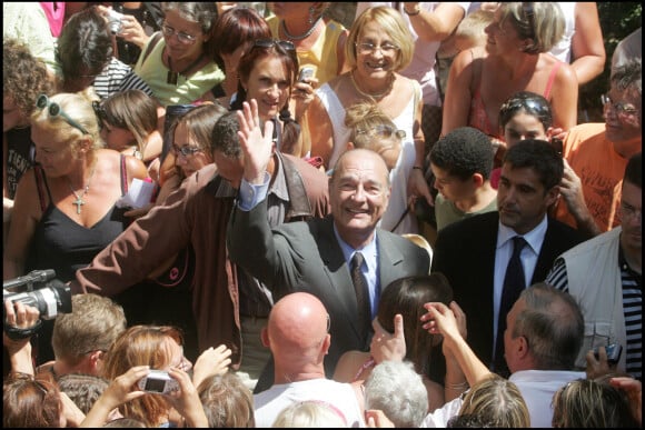 Jacques Chirac à Bormes-les-Mimosas près du Fort de Brégançon en 2006