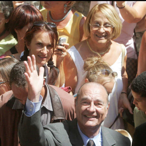 Jacques Chirac à Bormes-les-Mimosas près du Fort de Brégançon en 2006