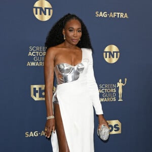 Venus Williams lors du photocall de la 28ème édition des Screen Actors Guild Awards, ("SAG Awards"), au Barker Hangar à Santa Monica, Los Angeles, Californie, Etats-Unis, le 27 février 2022.