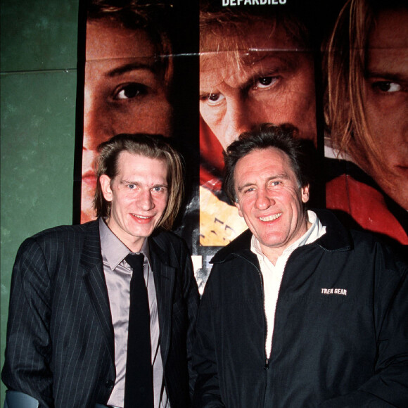Guillaume Depardieu et son père Gérard Depardieu au Club L'étoile pour la sortie du film M Mon père