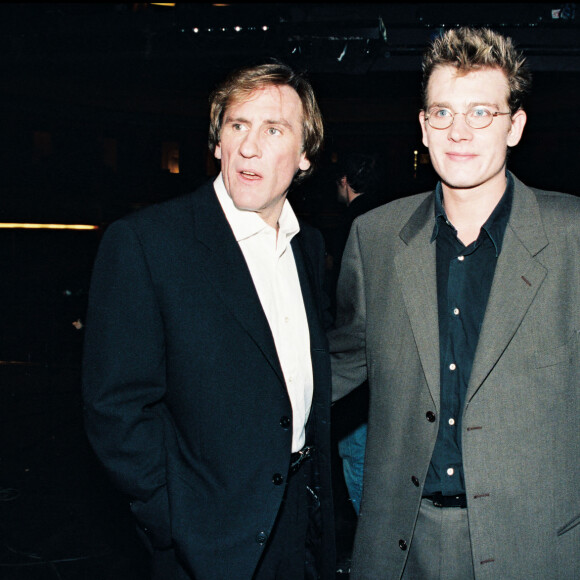 Guillaume et Gérard Depardieu lors d'une soirée en faveur de la lutte contre le sida