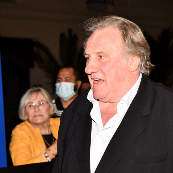 Gérard Depardieu lors de la soirée de clôture de la 3eme édition du Festival Cinéroman à Nice, le 24 octobre 2021 © Bruno Bebert / Bestimage 