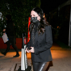 Courteney Cox et Jennifer Meyers ont dîné au restaurant "Giorgio Baldi" à Santa Monica le 20 janvier 2022.
