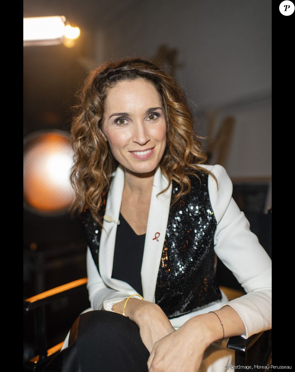 Exclusif - Marie-Sophie Lacarrau - Backstage de l'enregistrement de l'émission "100 ans de comédies musicales pour le Sidaction", qui sera diffusée le 2 avril sur France 2. Le 10 mars 2020 © Moreau-Perusseau / Bestimage
