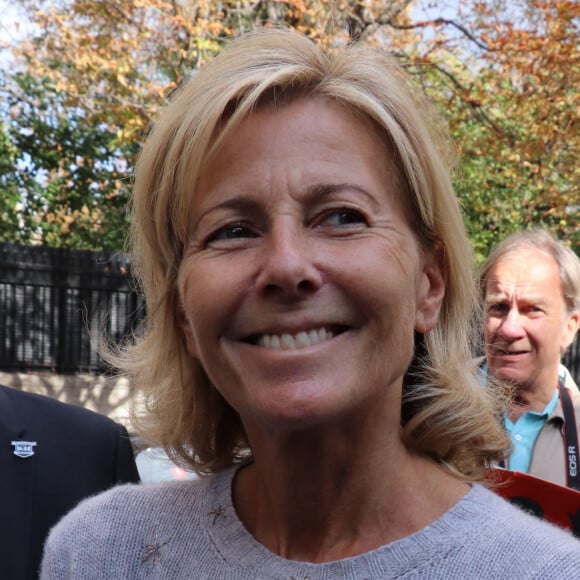 Claire Chazal - Arrivées des people pour l'enregistrement de l'émission "Vivement dimanche" à Paris le 2 octobre 2019.