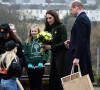 Le prince William, duc de Cambridge, et Kate Catherine Middleton, duchesse de Cambridge, en déplacement dans la ville de Blaenavon au Pays de Galles, à l'occasion du "St David's Day". Le 1er mars 2022 