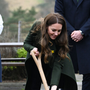 Kate Catherine Middleton, duchesse de Cambridge, en déplacement dans la ville de Blaenavon au Pays de Galles, à l'occasion du "St David's Day". Le 1er mars 2022 