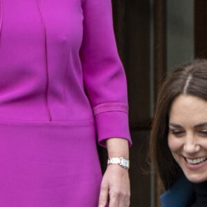 Le prince William, duc de Cambridge et Catherine (Kate) Middleton, duchesse de Cambridge à la sortie du "Foundling Museum" à Londres, Royaume Uni, le 19 janvier 2022.  The Duke and Duchess of Cambridge are seen leaving the Foundling Museum in London, Uk, on January 19, 2022. 