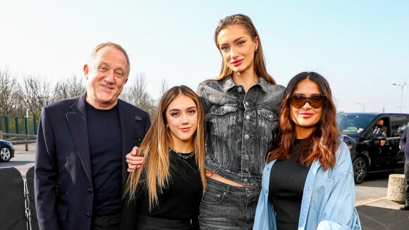 François-Henri Pinault en famille à la Fashion Week, avec ses deux filles et Salma Hayek