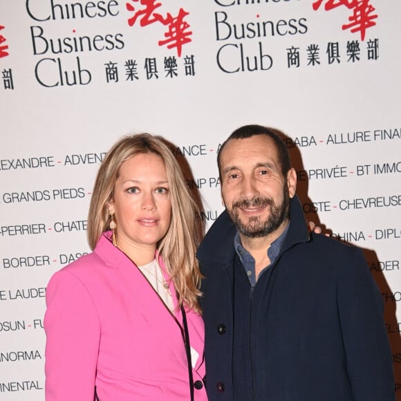 Caroline Faindt et son compagnon Zinédine Soualem - Déjeuner du Chinese Business Club à Paris, à l'occasion de la Journée internationale des droits des femmes. Le 7 mars 2022 © Rachid Bellak / Bestimage 