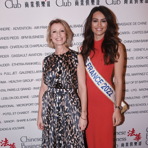 Alexandra Lamy et Diane Leyre (Miss France) - Déjeuner du Chinese Business Club à Paris, à l'occasion de la Journée internationale des droits des femmes © Rachid Bellak / Bestimage 