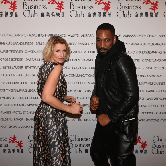 Alexandra Lamy (Elue femme de l'année 2021 par le Chinese Business Club) et Maff Derulo - Déjeuner du Chinese Business Club à Paris, à l'occasion de la Journée internationale des droits des femmes. Le 7 mars 2022 © Rachid Bellak / Bestimage 