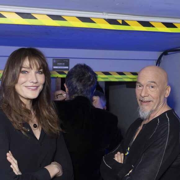 Exclusif - Carla Bruni-Sarkozy, Florent Pagny, Nolwenn Leroy - Backstage de l'émission spéciale "Unis pour l'Ukraine" à la Maison de la Radio et de la Musique. Paris, le 8 mars 2022. © Cyril Moreau / Jack Tribeca / Bestimage