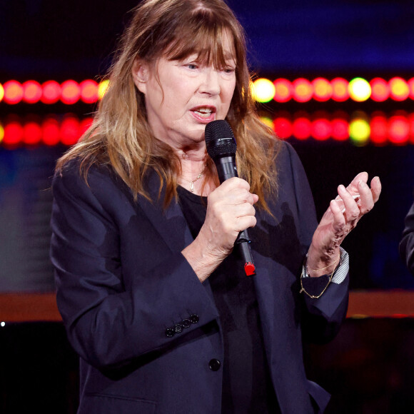 Jane Birkin - Emission spéciale "Unis pour l'Ukraine" à la Maison de la Radio et de la Musique. Paris, le 8 mars 2022. © Cyril Moreau / Jack Tribeca / Bestimage