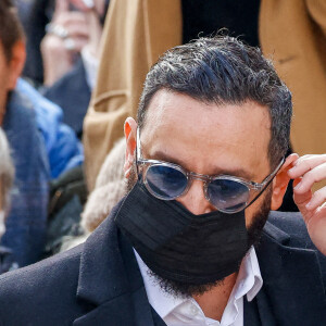 Cyril Hanouna - Obsèques de Jean-Pierre Pernaut en la Basilique Sainte-Clotilde à Paris le 9 mars 2022. © Cyril Moreau / Bestimage