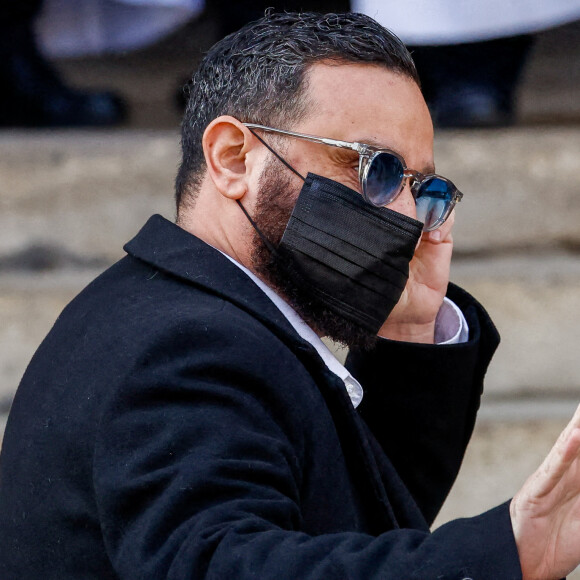 Cyril Hanouna - Obsèques de Jean-Pierre Pernaut en la Basilique Sainte-Clotilde à Paris le 9 mars 2022. © Cyril Moreau / Bestimage