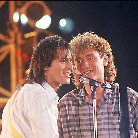 Jean-Jacques Goldman et Michael Jones en 1987