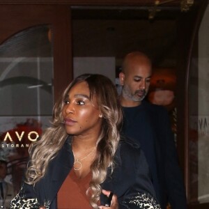 Exclusif - Serena et Venus Williams quittent le restaurant Lavo à West Hollywood le 13 mars 2022.