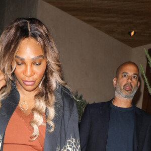 Exclusif - Serena et Venus Williams quittent le restaurant Lavo à West Hollywood le 13 mars 2022.