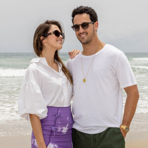 Exclusif - Iris Mittenaere et son compagnon Diego El Glaoui - Déjeuner entre "Lagune et mer" à la maison d'Akoula à Assinie. Le 12 mars 2022. © Olivier Borde / Bestimage