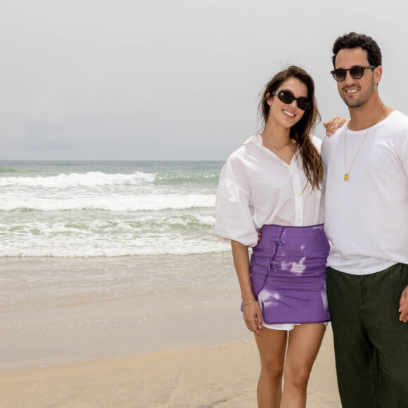 Exclusif - Iris Mittenaere et son compagnon Diego El Glaoui - Déjeuner entre "Lagune et mer" à la maison d'Akoula à Assinie. Le 12 mars 2022. © Olivier Borde / Bestimage