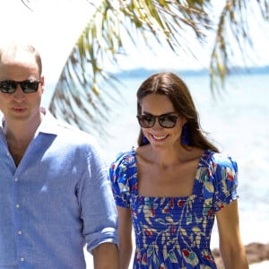 Le prince William et Kate Middleton rendent visite aux habitants d'Hopkins lors de leur tournée dans les Caraïbes au nom de la reine. Belize, le 20 mars 2022.