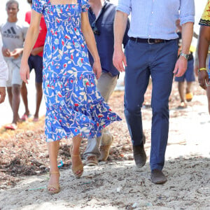 Le prince William et Kate Middleton rendent visite aux habitants d'Hopkins lors de leur tournée dans les Caraïbes au nom de la reine. Belize, le 20 mars 2022.