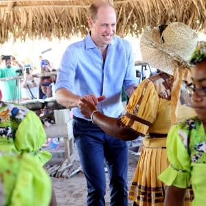 Le prince William et Kate Middleton rendent visite aux habitants d'Hopkins lors de leur tournée dans les Caraïbes au nom de la reine. Belize, le 20 mars 2022.