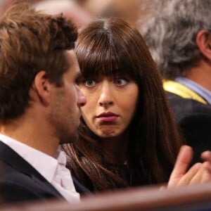 Nolwenn Leroy et Arnaud Clement assistent a l'Open Masters 1000 de Tennis Paris Bercy le 1er novembre 2013.