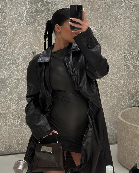 Kylie Jenner, enceinte de son deuxième enfant (un garçon qu'elle a prénommé Wolf). Septembre 2021.