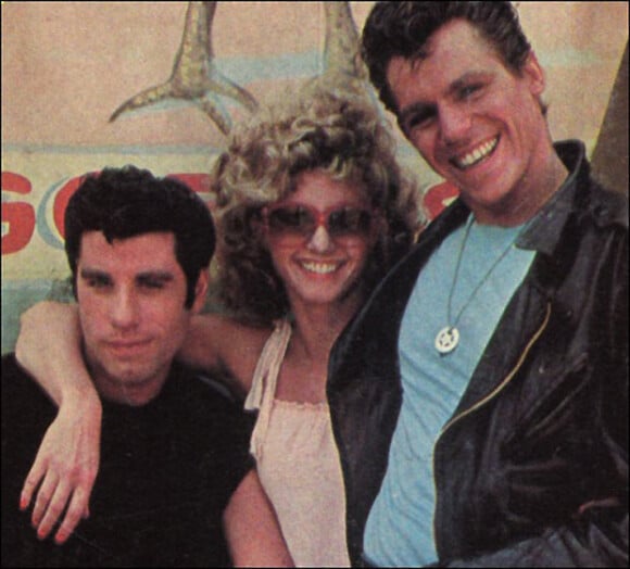 Jeff Conaway avec John Travolta et Olivia Newton-John à l'époque de Grease