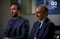 Interview "QG de Campagne", émission de Guillaume Pley avec Eric Zemmour, candidat à la présidentielle. Son fils Thibault est intervenu lors de la rencontre.