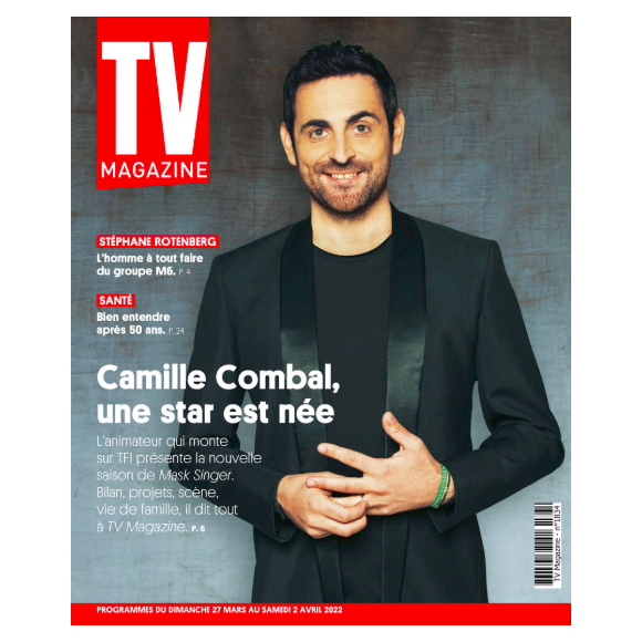 Camille Combal en couverture de "TV Magazine".
