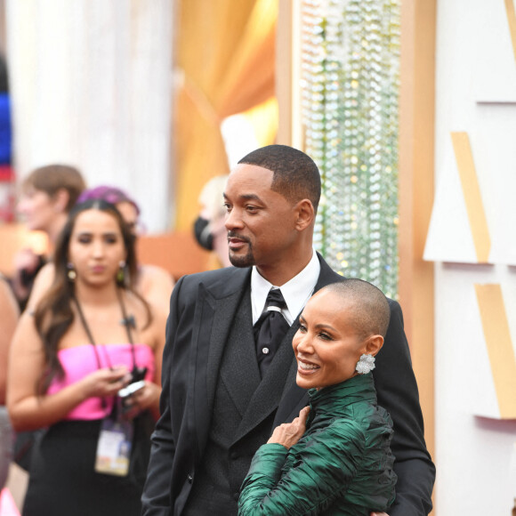 Will Smith et Jada Pinkett-Smith lors de la cérémonie des Oscars le 27 mars 2022 à Los Angeles