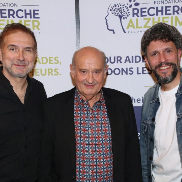 Exclusif - Jean-Yves d'Angelo, Michel Jonasz et Julien Raffin - 15e gala pour la Fondation Recherche Alzheimer à l'Olympia à Paris, le 14 mars 2022. © Bertrand Rindoff/Bestimage