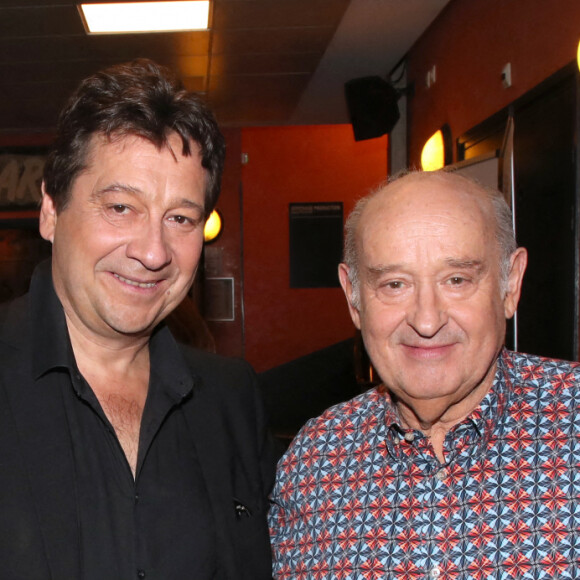 Exclusif - Laurent Gerra et Michel Jonasz - 15e gala pour la Fondation Recherche Alzheimer à l'Olympia à Paris, le 14 mars 2022. © Bertrand Rindoff/Bestimage