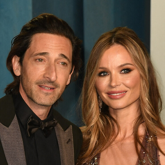 Adrien Brody et Georgina Chapman au photocall de la soirée "Vanity Fair" lors de la 94ème édition de la cérémonie des Oscars à Los Angeles, le 27 mars 2022. © imageSPACE via Zuma Press/Bestimage 