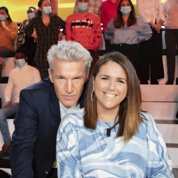 Exclusif - Benjamin Castaldi, Valérie Bénaïm - Sur le plateau de l'émission TPMP (Touche Pas à Mon Poste) présentée en direct par C.Hanouna le 08/02/22 en direct sur C8 - Paris le 08/02/22 © Jack Tribeca / Bestimage 