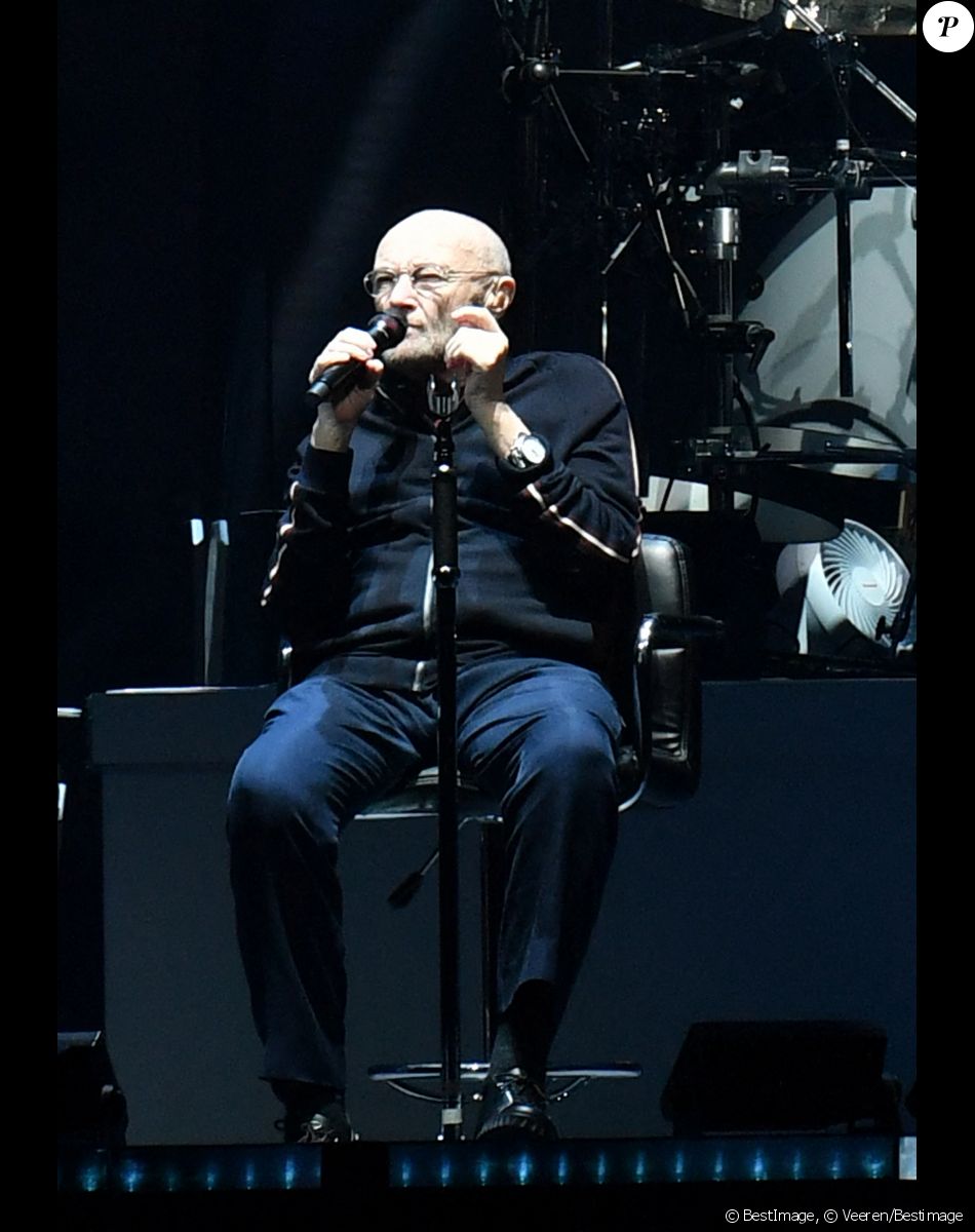 Phil Collins - Genesis (Mike Rutherford, Phil Collins et Tony Banks) en concert à Paris La Défense Arena à Nanterre le 16 mars 2022. © Veeren/Bestimage