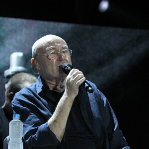 Phil Collins en concert à Sao Paulo au Brésil.