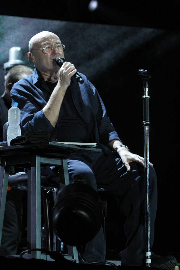 Phil Collins en concert à Sao Paulo au Brésil.