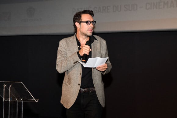 Nicolas Bedos, le président du Jury, lors de la soirée de clôture de la 3eme édition du Festival Cinéroman à Nice, le 24 octobre 2021. © Bruno Bebert / Bestimage 