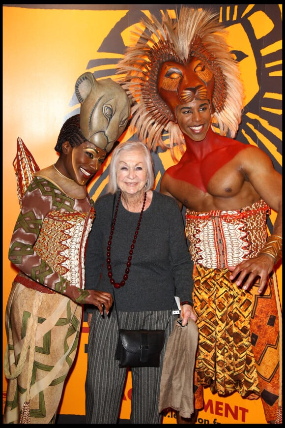 Ginette Garcin lors du spectacle du Roi Lion au théâtre Mogador le 20 janvier 2010