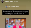 Caroline de "Mariés au premier regard" répond aux commentaires des experts en story Instagram, le 4 avril 2022