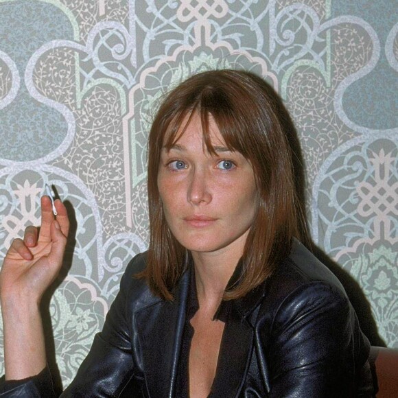 Undated file picture of Carla Bruni and Charles Berling at restaurant in Venise. Photo by Romaniello Canio/Olycom /ABACAPRESS.COM