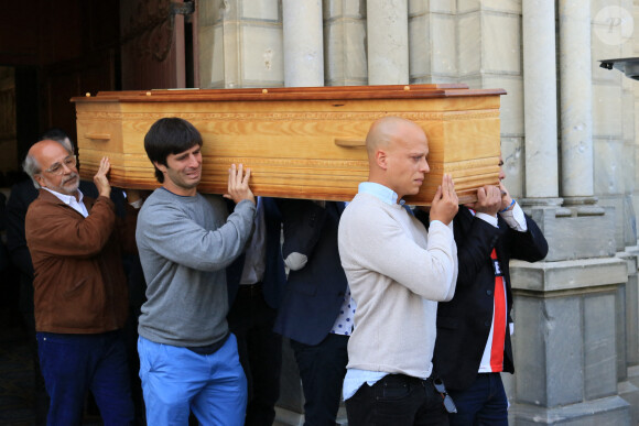 Obsèques de Federico Martin Aramburu (ancien rugbyman du Biarritz Olympique, tué par balles samedi 19 mars 2022 à Paris) en l'église Sainte-Eugénie à Biarritz, le 26 mars 2022.
