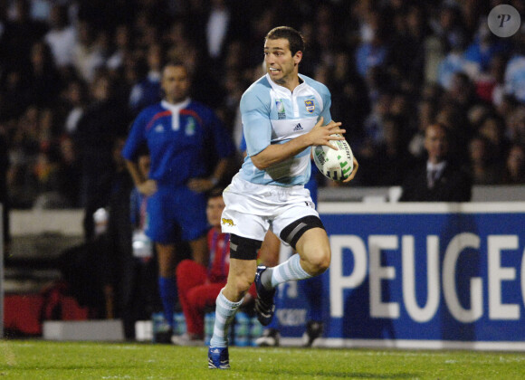Archive - Federico Martin Aramburu lors de la coupe du monde de rugby opposant l'argentine à la Géorgie à Lyon, France, le 11 septembre 2007. © Franck Faugere/Panoramic/Bestimage 