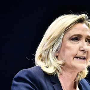 Marine Le Pen - Meeting de Marine Le Pen, candidate RN à l'élection présidentielle, à Perpignan le 7 avril 2022